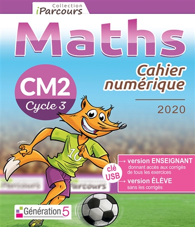 Cahier numérique : maths CM2, cycle 3 : clé USB