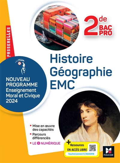 Histoire, géographie, EMC, 2de bac pro : 2024