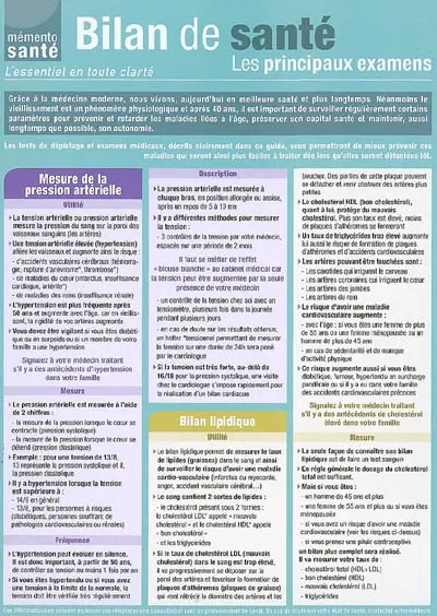 Bilan de santé