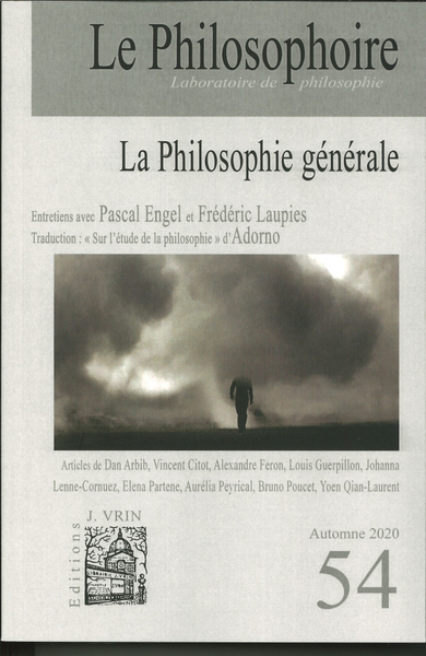 Philosophoire (Le), n° 54. La philosophie générale