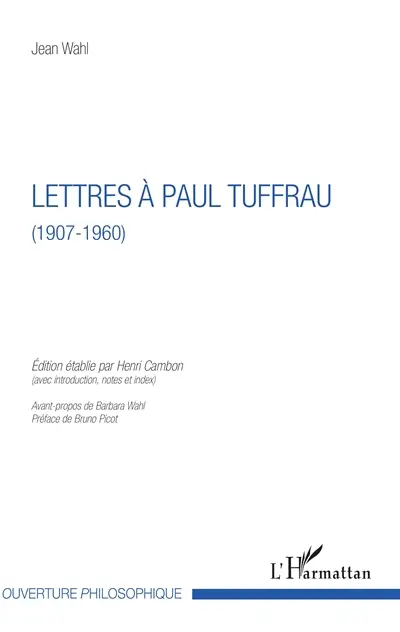 Lettres à Paul Tuffrau (1907-1960)