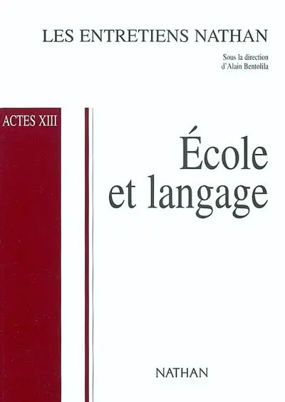Ecole et langage
