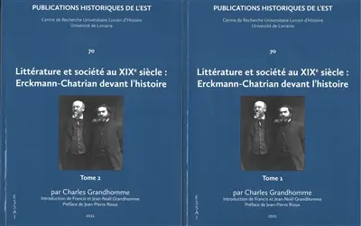 Littérature et société au XIXe siècle : Erckmann-Chatrian devant l'histoire