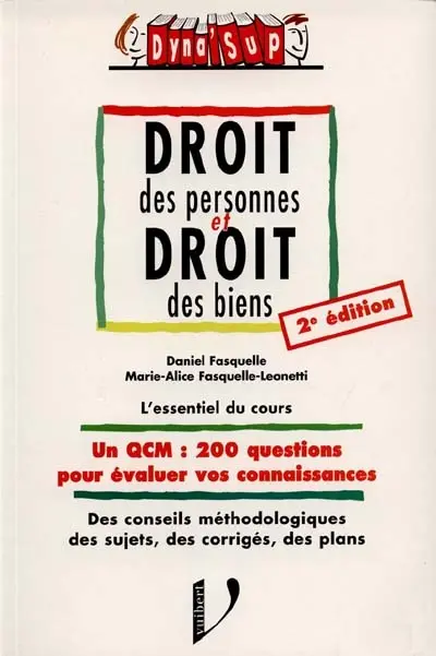 Droit des personnes et droit des biens