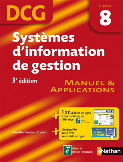 Systèmes d'information de gestion, DCG, épreuve 8 : manuel & applications