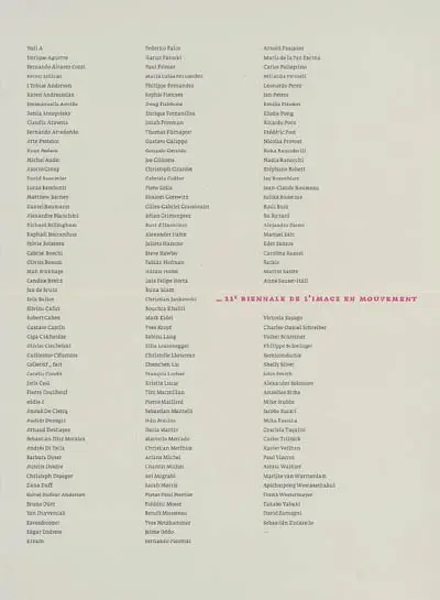 11e Biennale de l'image en mouvement