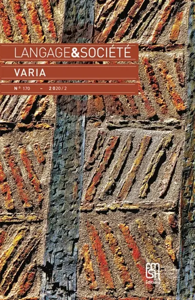 Langage et société, n° 170