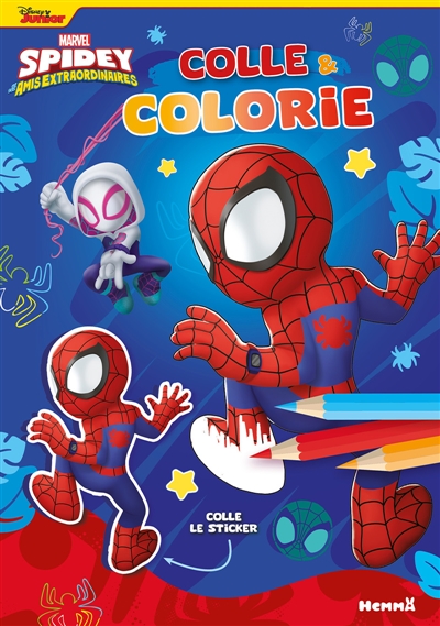 marvel spidey et ses amis extraordinaires : colle et colorie (spidey grimpe)