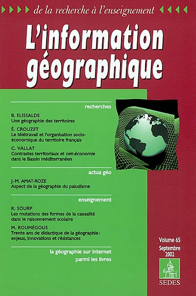 Information géographique (L'), n° 65-3