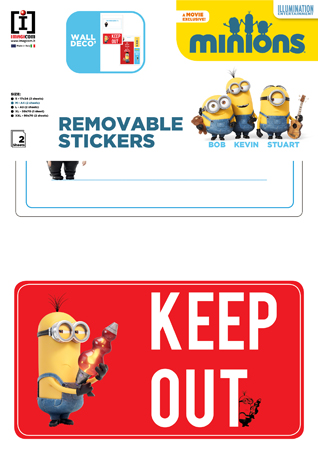 Minions : keep out : stickers