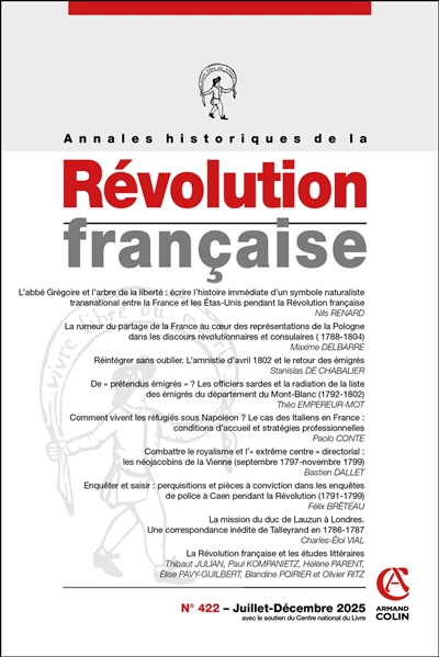 Annales historiques de la...