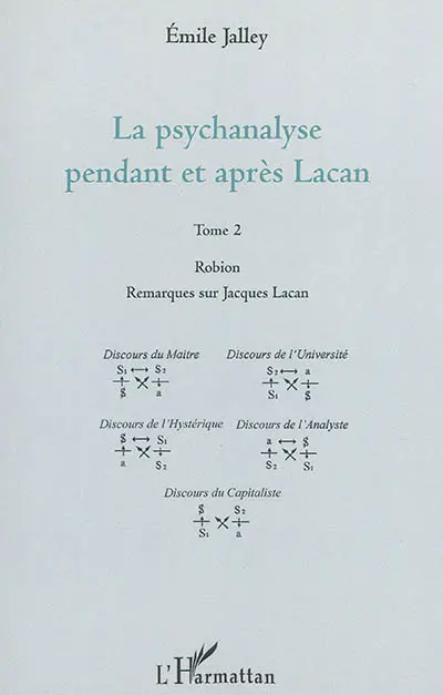 La psychanalyse pendant et après Lacan. Vol. 2. Robion, remarques sur Jacques Lacan