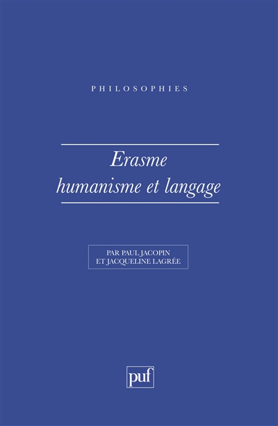 Erasme, humanisme et langage