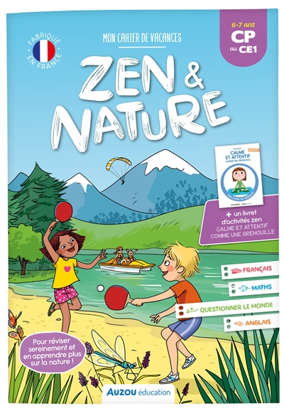 mon cahier de vacances zen & nature : cp au ce1, 6-7 ans