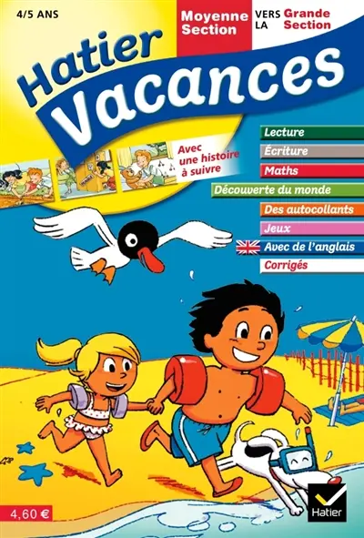 Hatier vacances, moyenne section vers la grande section, 4-5 ans : les aventures d'Alisée et Corentin