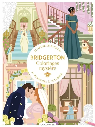 Bridgerton : coloriage mystère : 30 planches à colorier