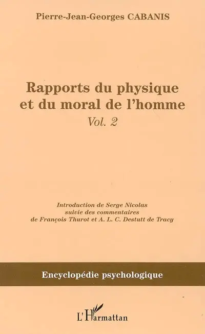Rapports du physique et du moral de l'homme. Vol. 2