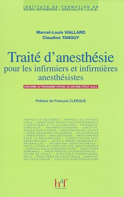 Traité d'anesthésie pour les infirmiers et infirmières anesthésistes