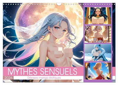 Mythes Sensuels : Déesses manga érotiques (Calendrier mural 2026 DIN A3 vertical), CALVENDO calendrier mensuel : Douze déesses manga érotiques se dévoilent dans des scènes sensuelles et artistiques, pour séduire les amateurs de beauté et d’imaginaire.