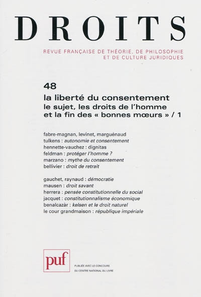 Droits, n° 48. La liberté...