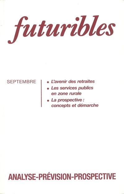 Futuribles 179, septembre 1993. L'avenir des retraites : Les services publics en zone rurale