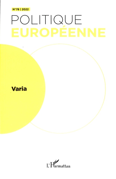 Politique européenne, n°...