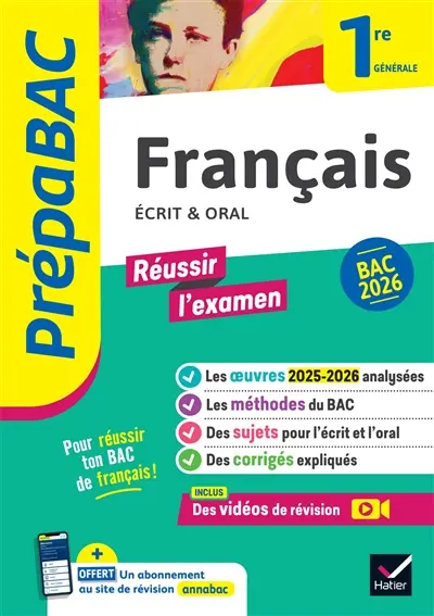Français écrit & oral 1re générale : bac 2026