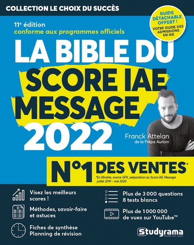 La bible du Score IAE Message : 2022