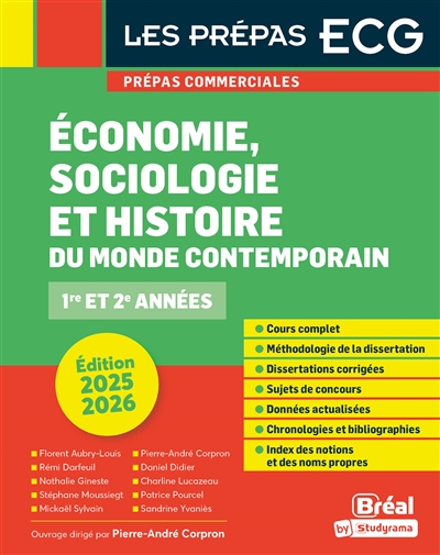 Economie, sociologie et histoire du monde contemporain : prépas commerciales 1re et 2e années