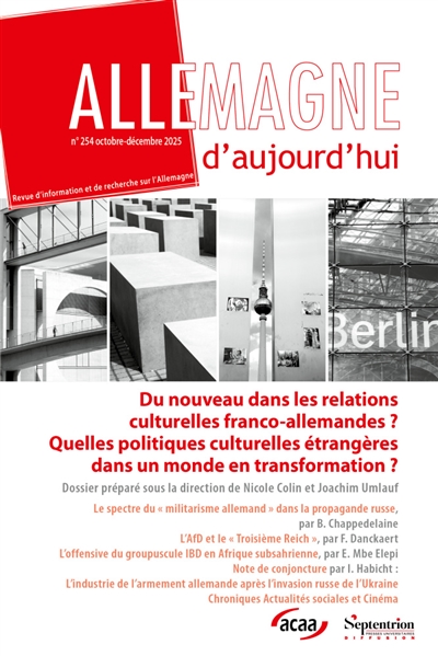 Allemagne d'aujourd'hui, n°...