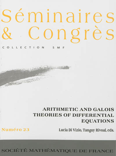 Arithmetic and Galois theories of differential equations