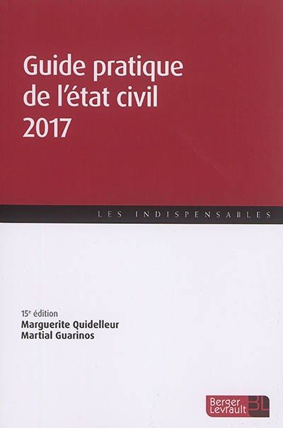 Guide pratique de l'état civil 2017