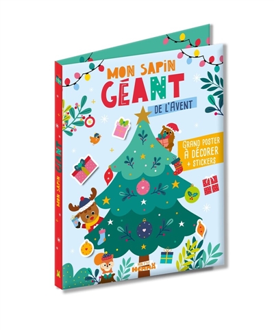 Mon P'tit Hemma : Mon sapin géant de l'Avent : Grand poster à décorer + stickers - 24 colos