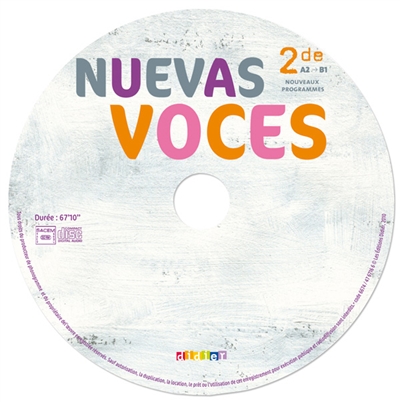 Nuevas voces 2de, A2-B1 : nouveaux programmes : CD audio élève de remplacement