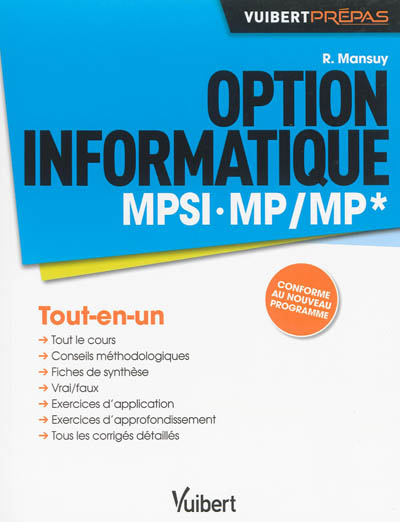 Option informatique MPSI, MP-MP* : tout-en-un