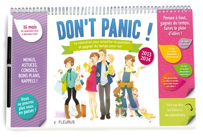 Don't panic 2013-2014 : le calendrier pour simplifier le quotidien et gagner du temps pour soi