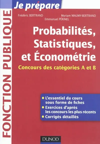 Probabilités, statistiques et économétrie : concours des catégories A et B