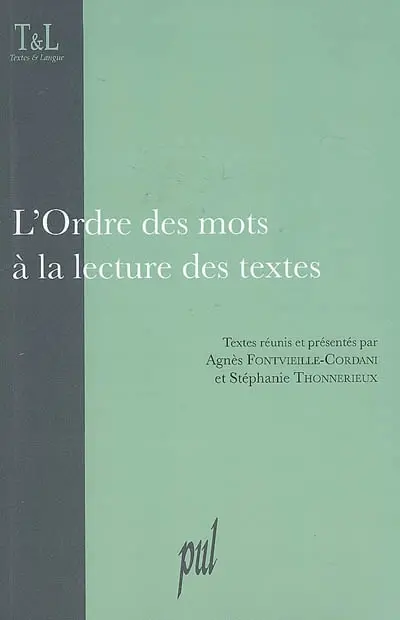 L'ordre des mots à la lecture des textes