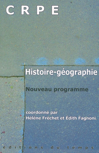 CRPE : histoire-géographie : nouveau programme