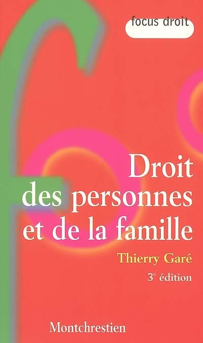 Droit des personnes et de la famille