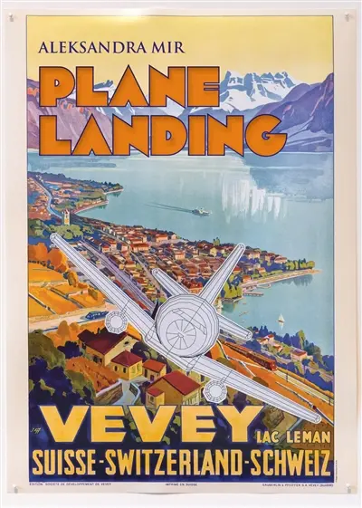 Plane landing Vevey