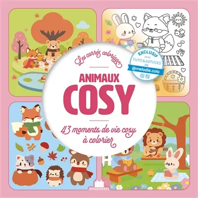 Animaux kawaii : 42 moments entre amis à colorier