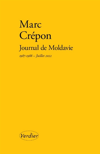 Journal de Moldavie : 1987-1988-juillet 2022