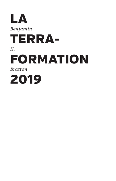 La terraformation : 2019