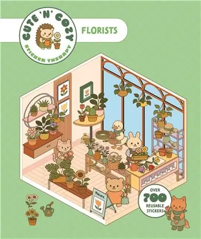 Cute ´n´ Cozy Sticker Therapy : Flower Shops Over 500 reusable stickers ! Cute ´n´ Cozy Sticker Therapy : Flower Shops Over 500 reusable stickers !