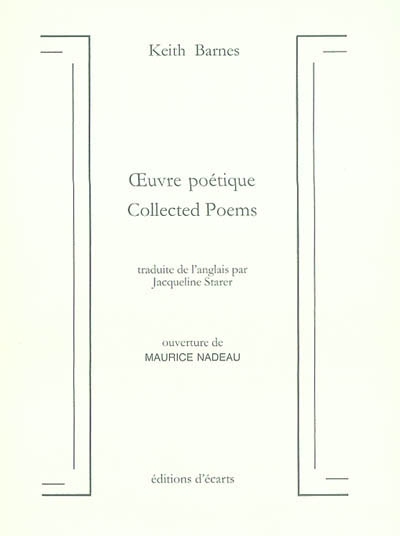 Oeuvre poétique. Collected poems