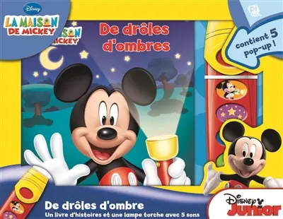 Le livre rigolo d'ombres chinoises de Mickey : un livre d'histoire et une lampe torche avec 5 sons