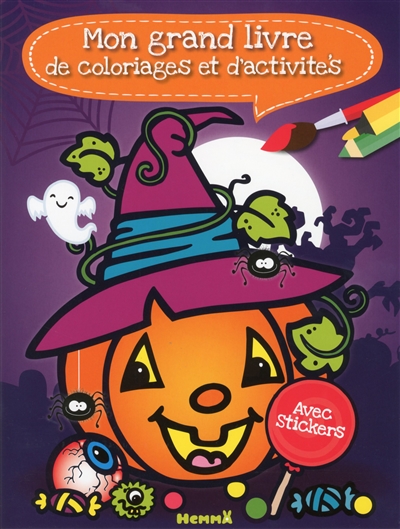 Mon grand livre de coloriages et d'activités : Halloween