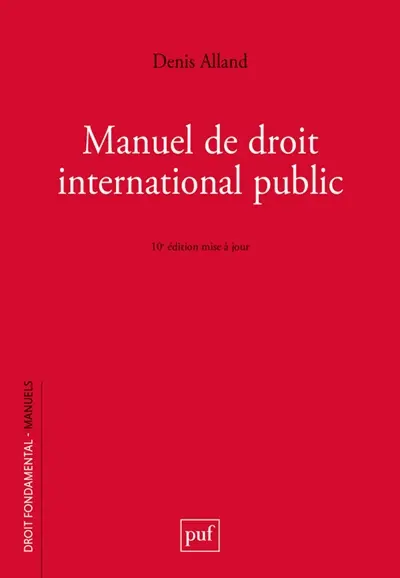 Manuel de droit international public