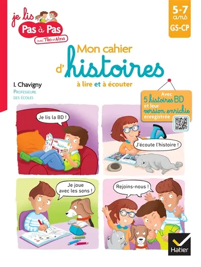 Mon cahier d'histoires à lire et à écouter : 5-7 ans, GS-CP